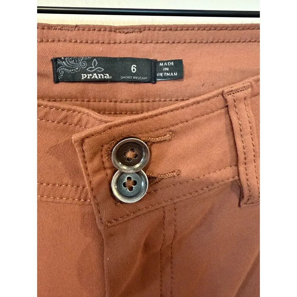 Prana Brown Halle Straight Women's Pants Size 6 - Picture 4 of 5